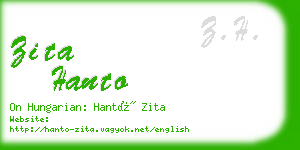 zita hanto business card